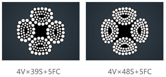 4V×39S+5FC不旋轉(zhuǎn)鋼絲繩